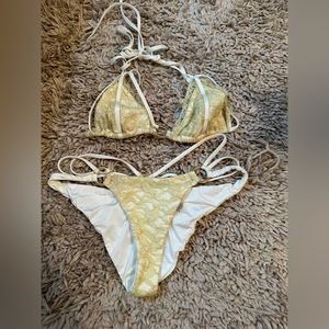 Beach bunny bikini small bottoms n medium top